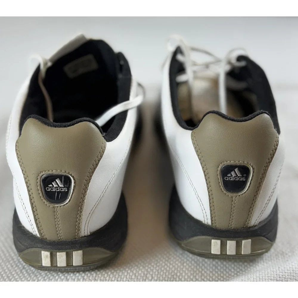 Adidas Tour 360 Golf Shoes‎ Mens 9 3D Fit Foam White Leather Spiked Performance